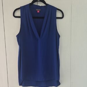 Vince Camuto Royal Blue V-Neck Blouse